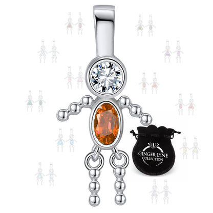 BirthstoneFamilyPendantforMombyGingerLyneStainlessSteelCubicZirconiaCharmsForGrandmaNecklace_Male-January-Silver-1