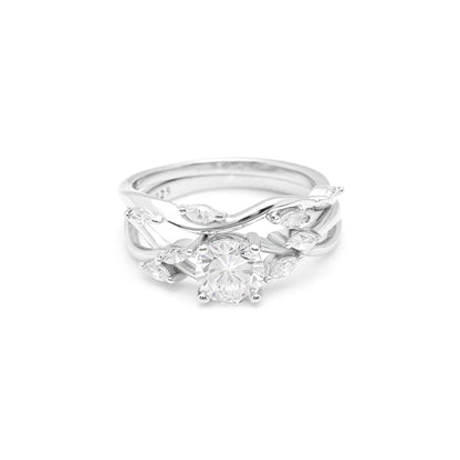 Yonte Bridal Set Sterling Silver 6mm Cz Ring Band Womens Ginger Lyne Collection