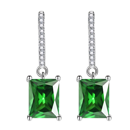 LioraDangleEarringsforWomenEmeraldCutCubicZirconiaHookGingerLyneCollection_Green-1