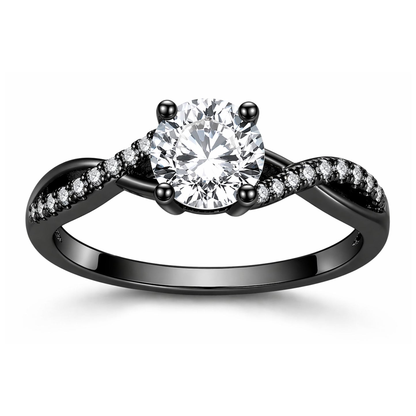 QueenaSolitiareBlackEngagementRingforWomenSterlingSilverCZGingerLyneCollection_BlackClearStones-1
