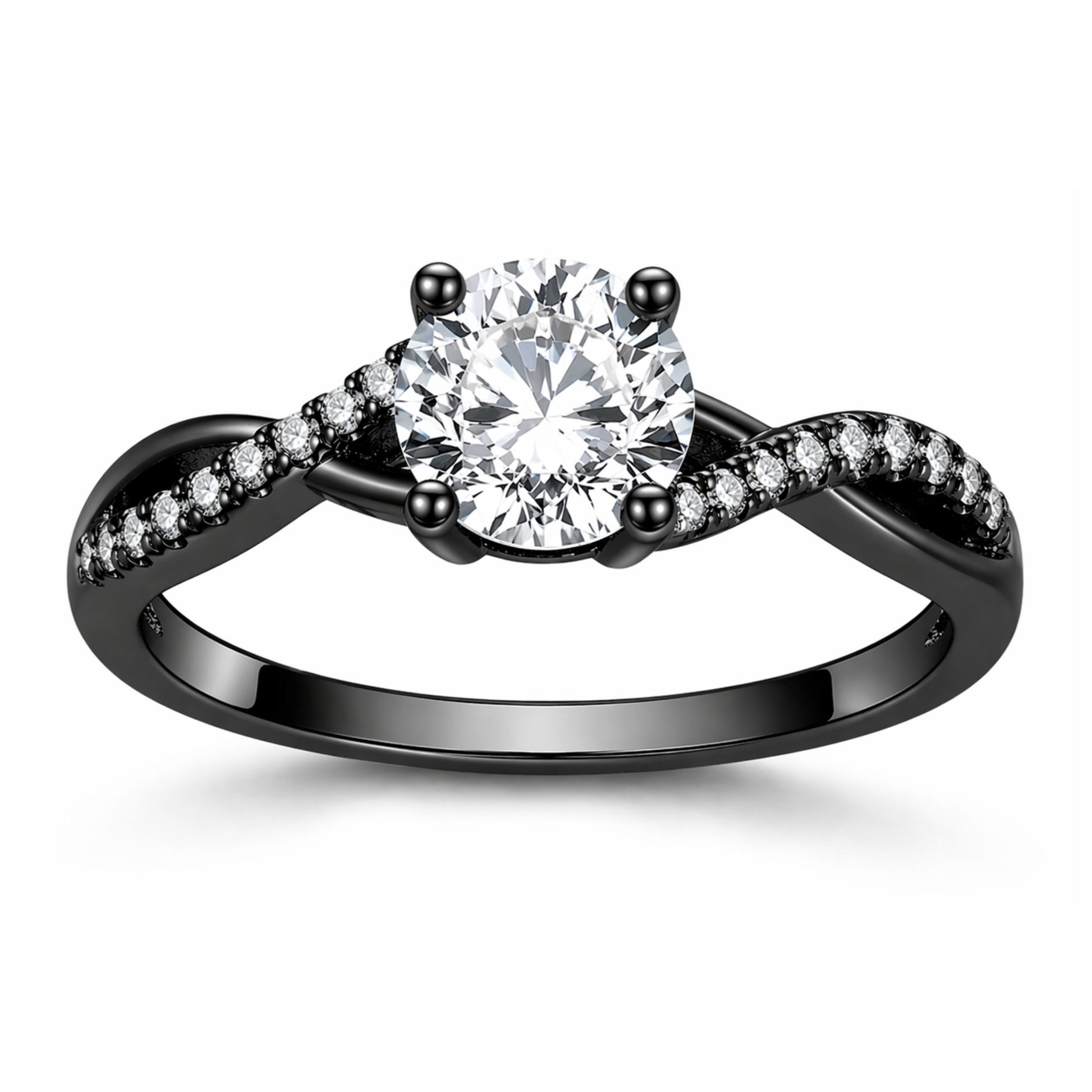 QueenaSolitiareBlackEngagementRingforWomenSterlingSilverCZGingerLyneCollection_BlackClearStones-1