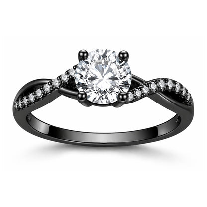 QueenaSolitiareBlackEngagementRingforWomenSterlingSilverCZGingerLyneCollection_BlackClearStones-1
