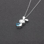 Load image into Gallery viewer, Daughter Greeting Card Sterling Silver Bunny Necklace Girls Ginger Lyne Collection - GC-12
