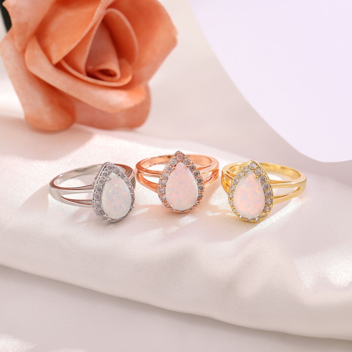 TeardropOpalRingforWomenIsabella4CtPearShapeSterlingSilverCZHaloGingerLyneCollection_Silver-4