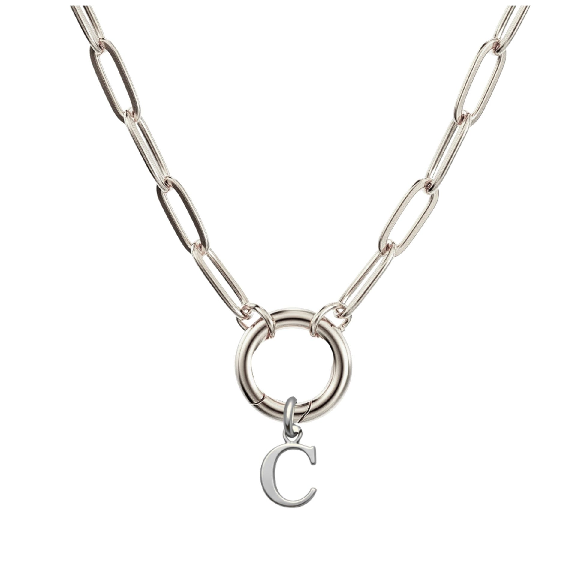 PaperclipLinkCircleCarabinerIntialLetterCharmHolderNecklaceforWomen18ktGoldPlatedStainlessSteelGingerLyne_Gold-5