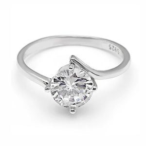Marcella Engagement Ring Solitaire Cz Sterling Silver Women Ginger Lyne Collection - 8