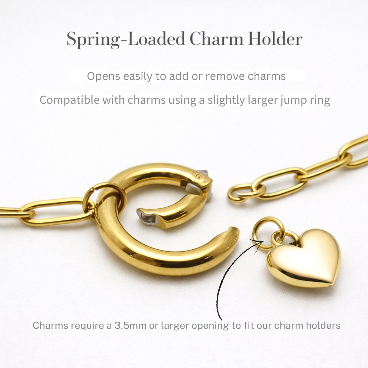 PaperclipLinkCircleCarabinerCharmHolderNecklaceforWomenStainlessSteel18"-20"GingerLyneCollection_Gold-7