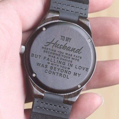 HusbandWatchBrownWoodgrainBlackLeatherBandMensGingerLyneCollection_Brown-3