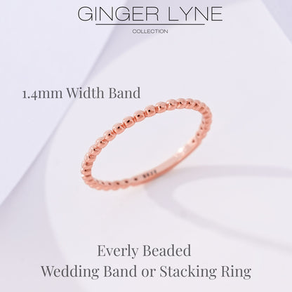 EverlyBeadedWeddingBandforWomenSterlingSilverEternityStackingRingbyGingerLyne_Rose-3