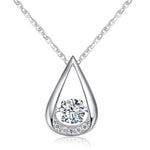 Load image into Gallery viewer, Ginger Lyne Collection Sterling Silver Cz Swinging Oval Shape Pendant Necklace for Women - Style 40
