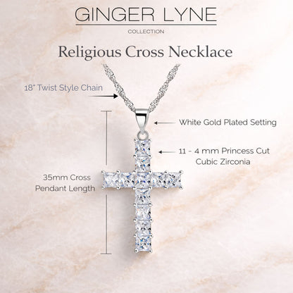 ReligiousCrossPendantNecklacePrincessCutCZWomensGingerLyneCollection_silver-5