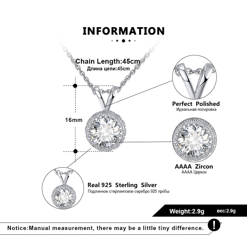 HaloRoundPendantNecklaceforWomenSterlingSilverClearCzGingerLyneCollection_Silver-8