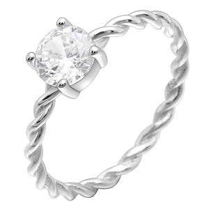 Cheryl Engagement Ring Wedding Womens Cz Sterling Silver Ginger Lyne Collection - 6