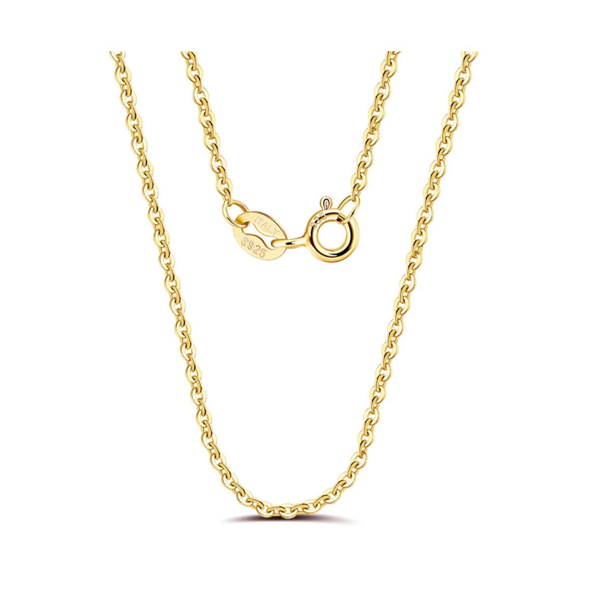 Initial Heart Charms Gold Plated  Sterling Silver Womens Ginger Lyne Collection - 18"Gold Chain