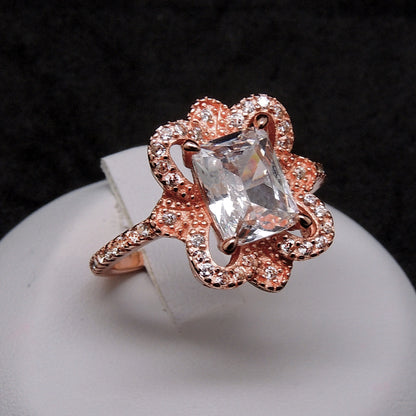 KelseyEngagementRingSterlingSilverEmeraldCzWomensGingerLyneCollection_RoseGold-3