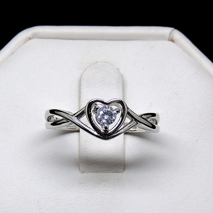 Christine Engagement Ring for Women Promise Heart Birthstone Cz Sterling Silver by Ginger Lyne