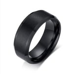 Load image into Gallery viewer, Matte Black Tungsten Carbide Wedding Band Ring Women Men Ginger Lyne Collection - 8mm,10
