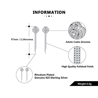 ChainDangleEarringsforWomenTwoInOneDesignSterlingSilverGingerLyneCollection_Silver-7