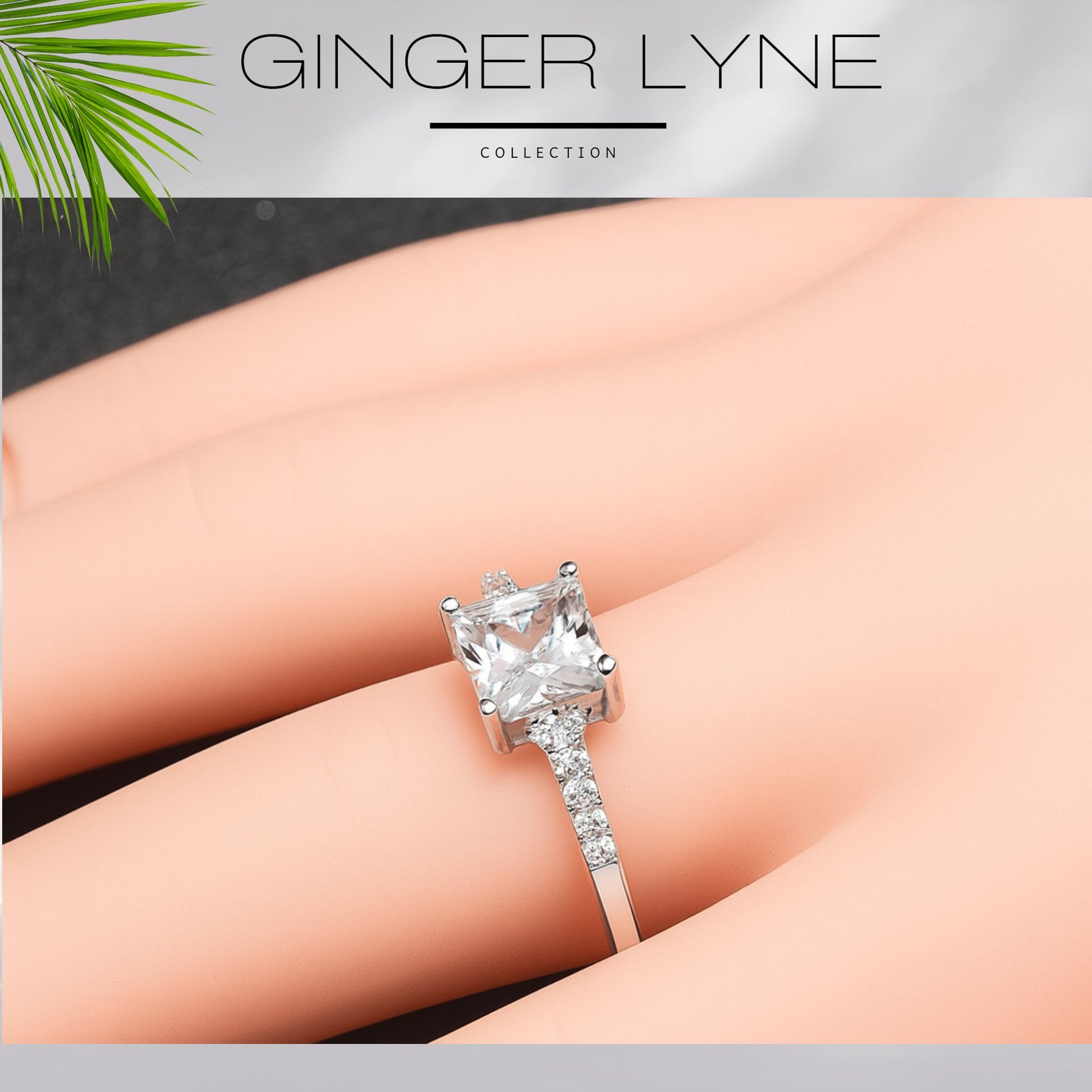 MorganEngagementRingPrincessCzSterlingSilverWomenGingerLyneCollection_Silver-4