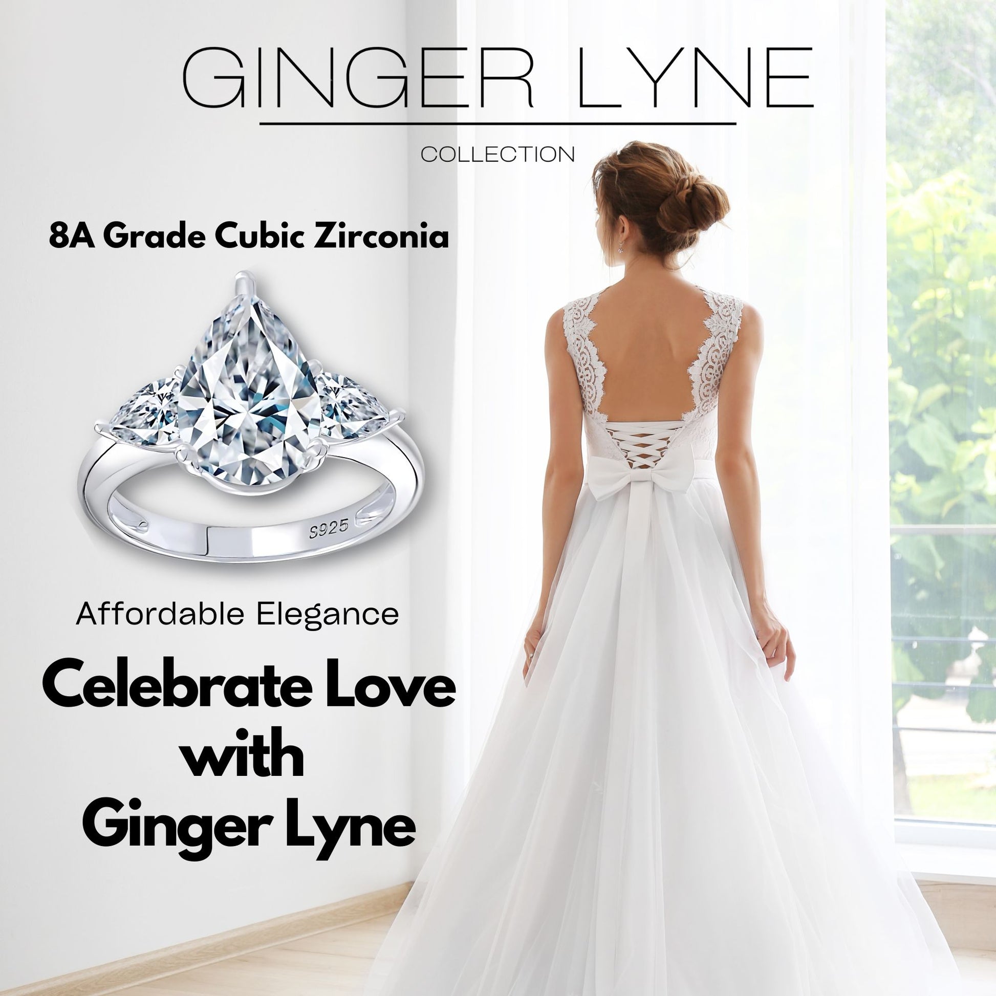 PearEngagementRingforWomenbyGingerLyne3.78CtSterlingSilverWeddingRings_Silver-6