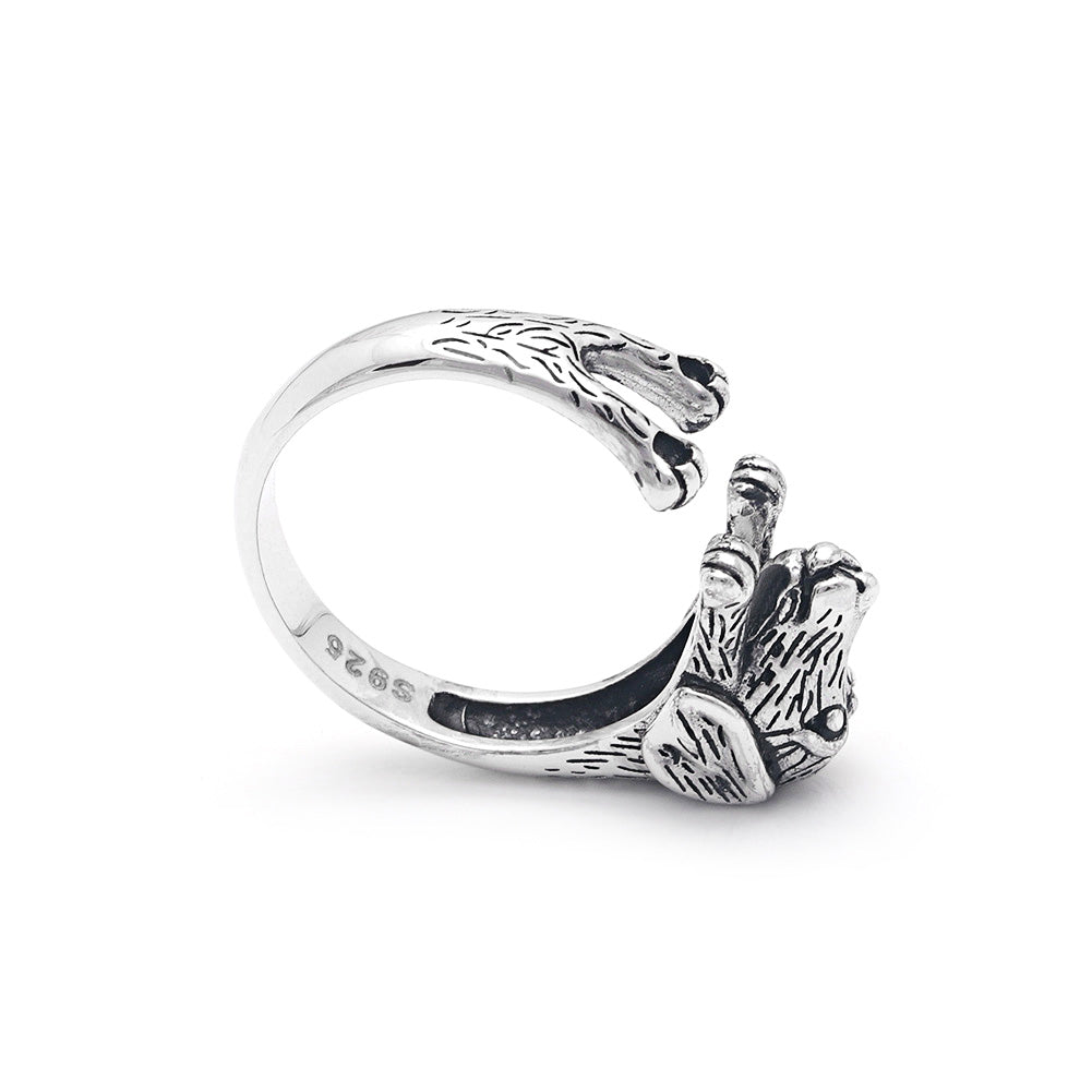 DachshundWeinerDogSterlingSilverWomenWrapRingAdjustableGingerLyneCollection_silver-2