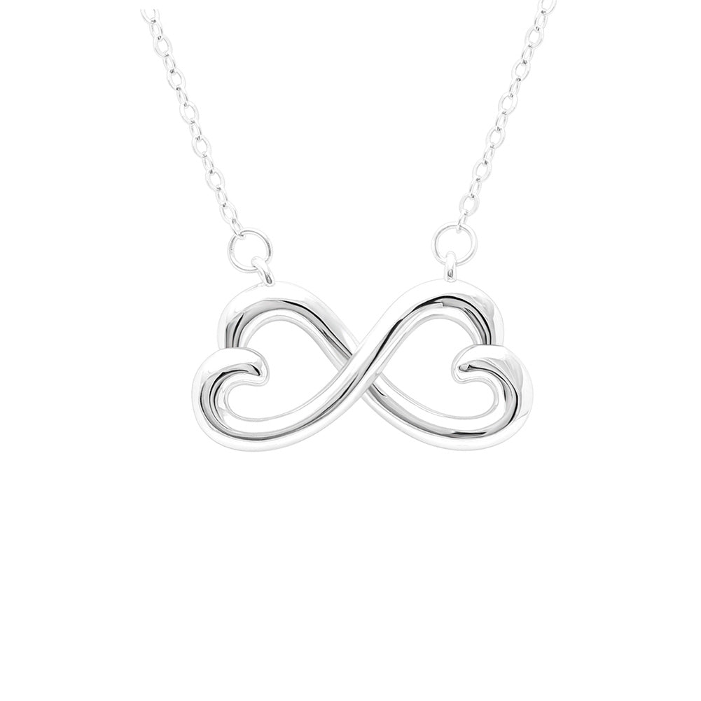 Daughter In Law Greeting Card Sterling Silver Infinity Hearts Necklace in Gift Box Ginger Lyne Collection - GC-1696