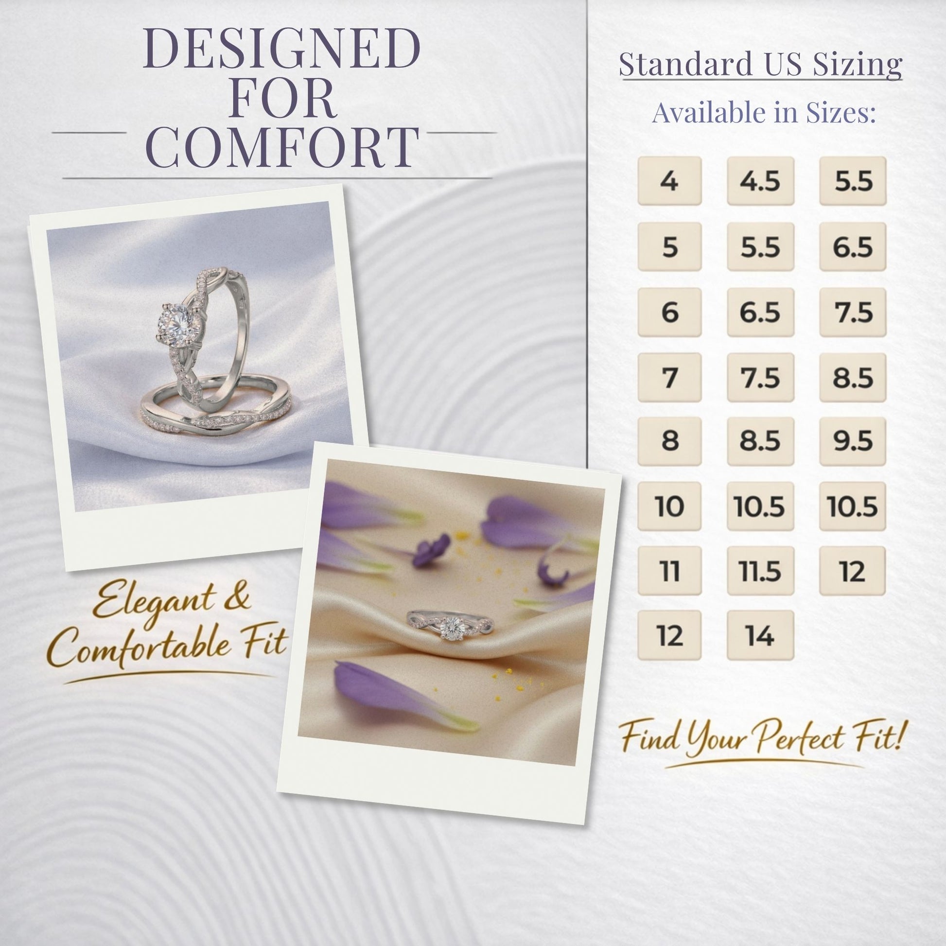 QueenaWeddingRingSetAnniversaryBandEngagementRingforWomenSterlingSterlingCzGingerLyneCollection_WhiteGold/Sterling-7