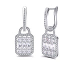 Load image into Gallery viewer, Zina Drop Earring for Women Cubic Zirconia Sterling Silver Ginger Lyne Collection
