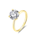 Load image into Gallery viewer, Amore Engagement Ring Women Gold Sterling Silver 2Ct Topaz Ginger Lyne Collection - Gold 2Carat,9

