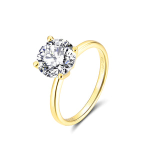 Amore Engagement Ring Women Gold Sterling Silver 2Ct Topaz Ginger Lyne Collection - Gold 2Carat,9