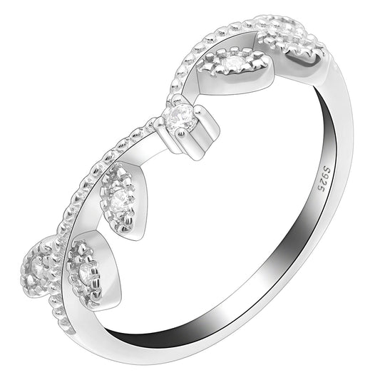 LeafBandSterlingSilverWeddingRingWomensGingerLyneCollection_Silver-1