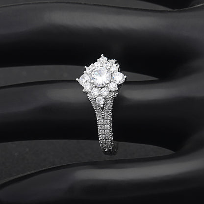 SelenaEngagementRingSterlingSilverCzClusterWomensGingerLyneCollection_Clear-5