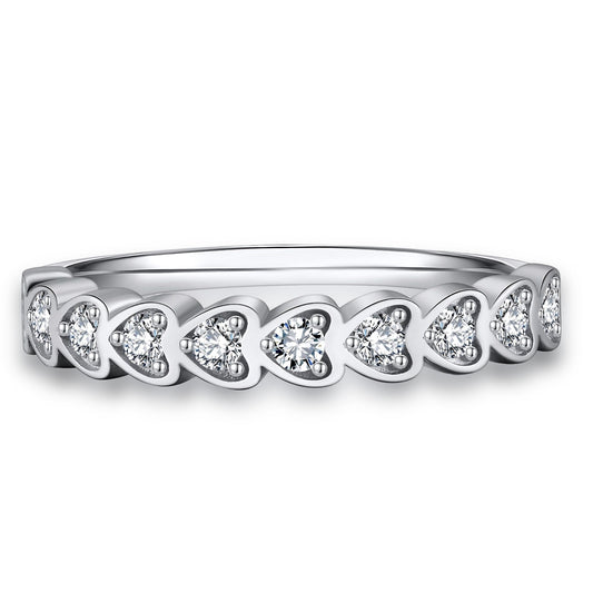 SterlingSilverWeddingBandforWomenCZHeartAnniversaryRingbyGingerLyneCollection_Silver-1