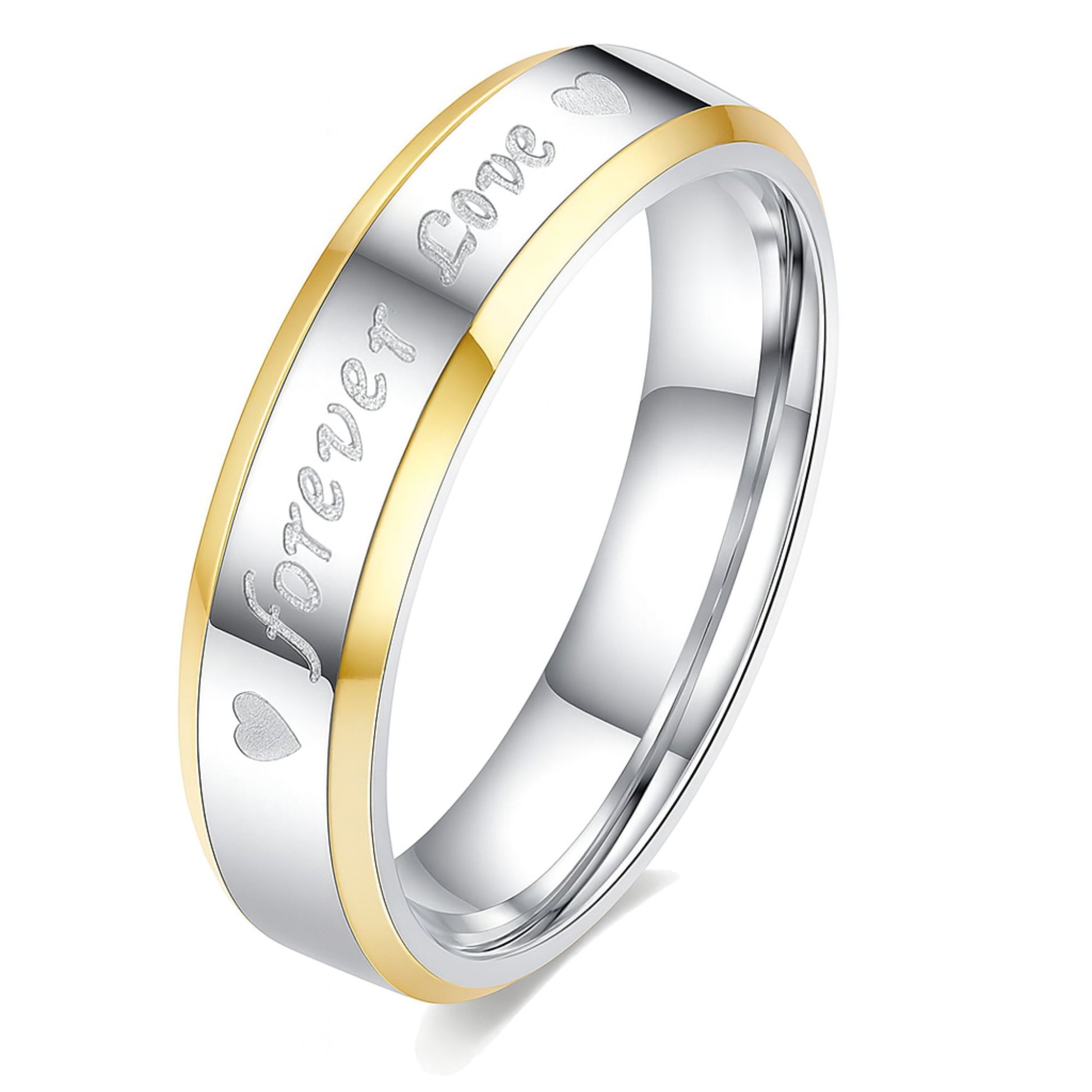 ForeverLove4mmor6mmWeddingBandRingforMenorWomenTwoToneStainlessSteelGingerLyneCollection_6mm-1