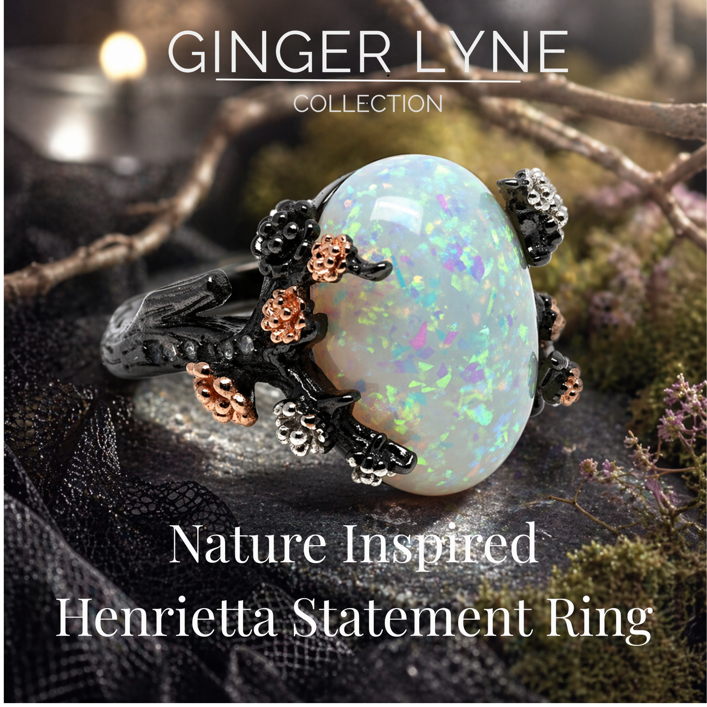 HenriettaBlackTreeBranchGothicInspiredFireOpalEngagementRingforWomenbyGingerLyne_White-2