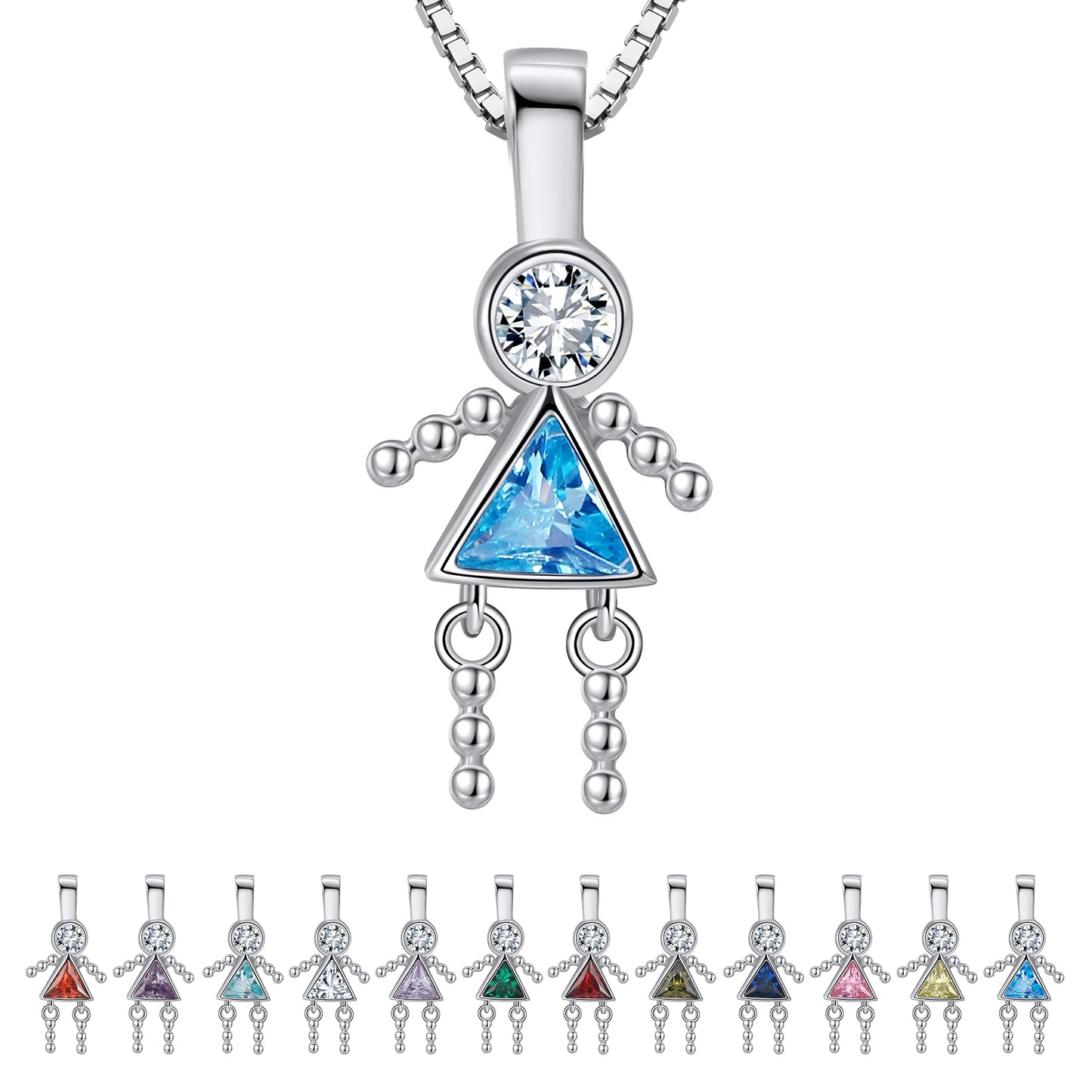 BirthstonePendantNecklaceforGirlMomorGrandmabyGingerLyneSterlingSilverCZFamilyBirthdayCharm_GirlDecember-1