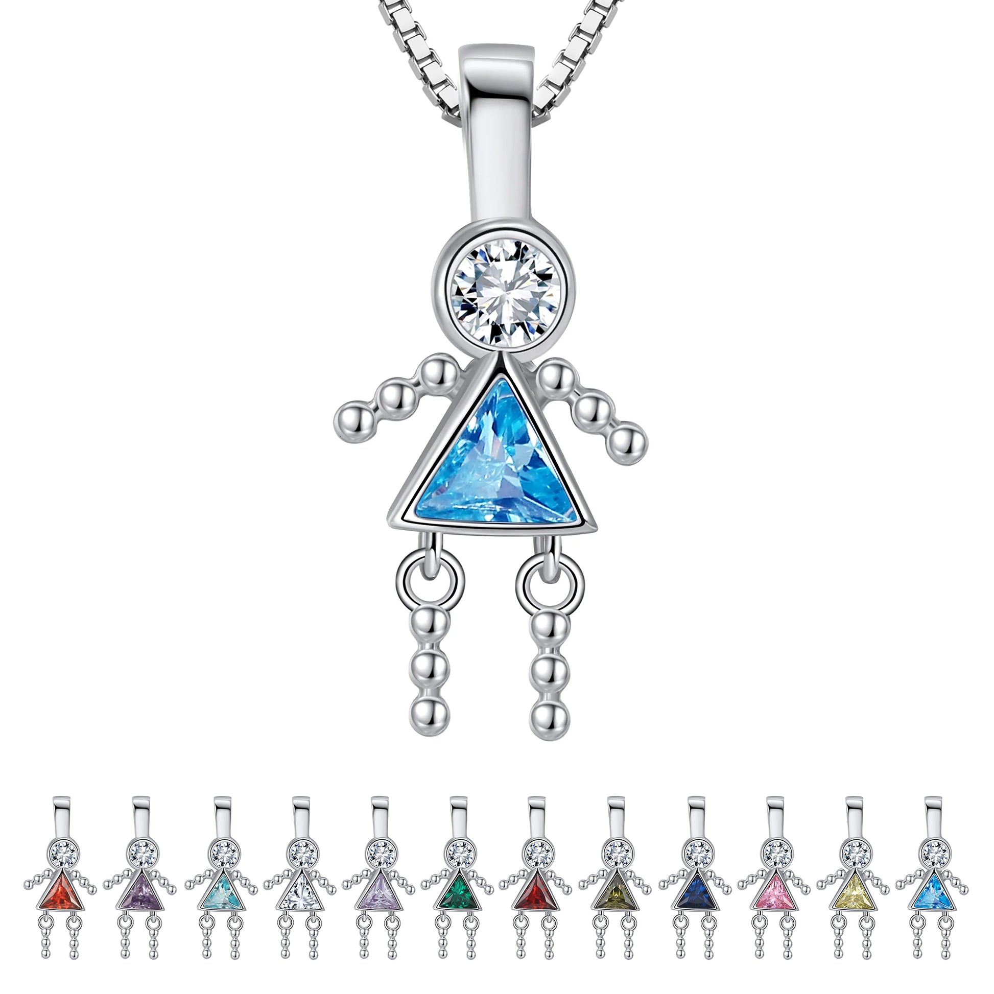 BirthstonePendantNecklaceforGirlMomorGrandmabyGingerLyneSterlingSilverCZFamilyBirthdayCharm_GirlDecember-1