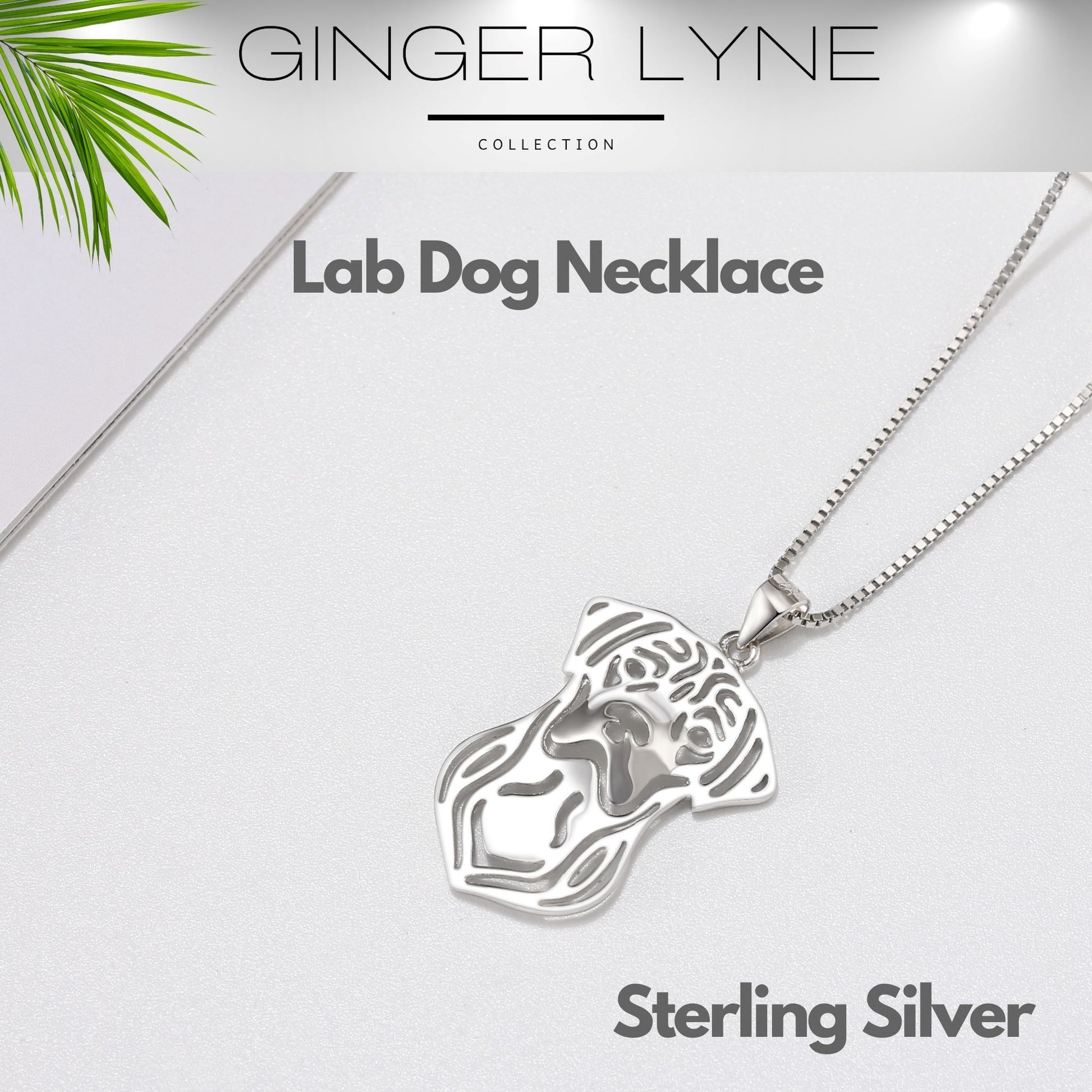Labrador Retriever Lab Dog Necklace Sterling Silver Womens Ginger Lyne Collection - Necklace