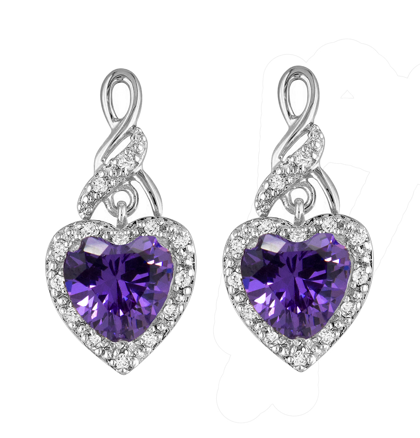 HeartShapePurpleCzDropStudEarringsWomensGingerLyneCollection_Blue-4