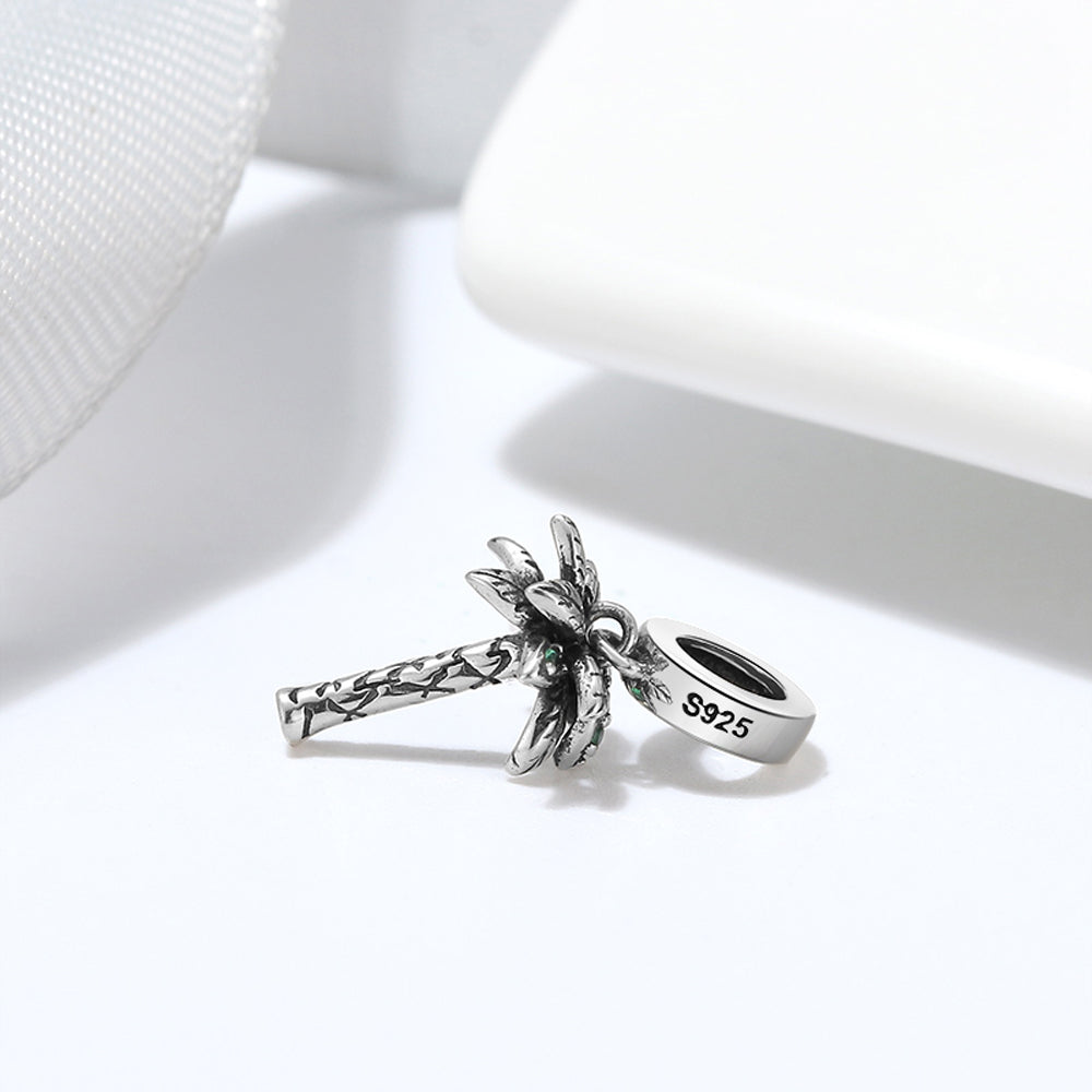 PalmTreeCharmEuropeanBeadGreenCZSterlingSilverGingerLyneCollection_Silver-3