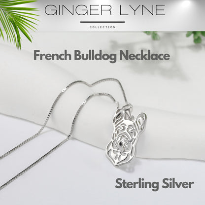 French Bulldog Dog Necklace Earrings or Set for Women Sterling Silver by Ginger Lyne - Dog Set