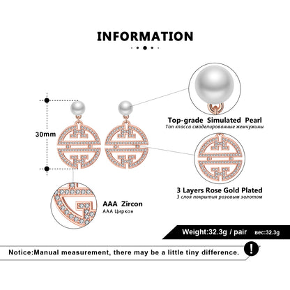 FlowerWindowPatternDangleEarringsforWomenPearlCzGingerLyneCollection_RoseGold-5