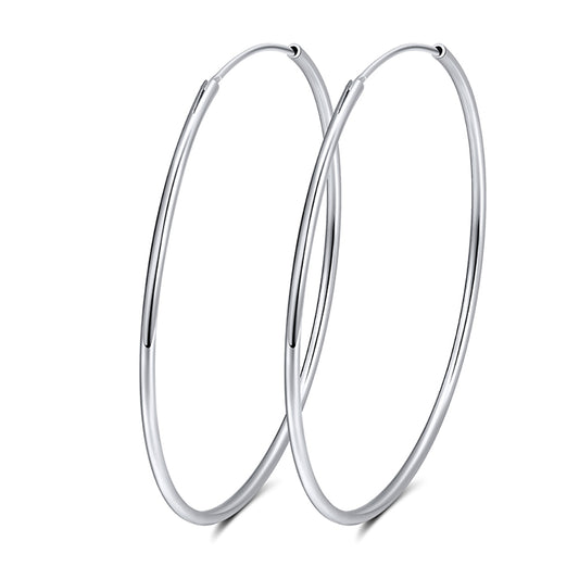 HoopEarringsforWomen30mmClassicThinSterlingSilverWomensGingerLyneCollection_30mmSilver-1