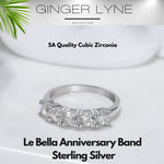 Load image into Gallery viewer, Le Bella Anniversary Ring for Women Wedding Band Ring Cz Sterling Silver by Ginger Lyne - 10
