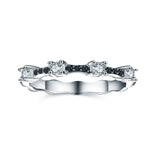 Load image into Gallery viewer, Braelynn Sterling Silver Black Cz Women Anniversary Band Ring Ginger Lyne Collection - 10
