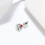 Load image into Gallery viewer, Love Boat Heart Charm CZ Oxidized Sterling Silver Womens Ginger Lyne Collection

