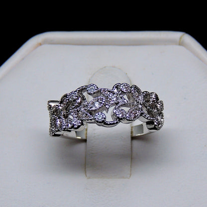 VinesFiligreeWeddingBridalBandRingWomensGingerLyneCollection_Silver-4