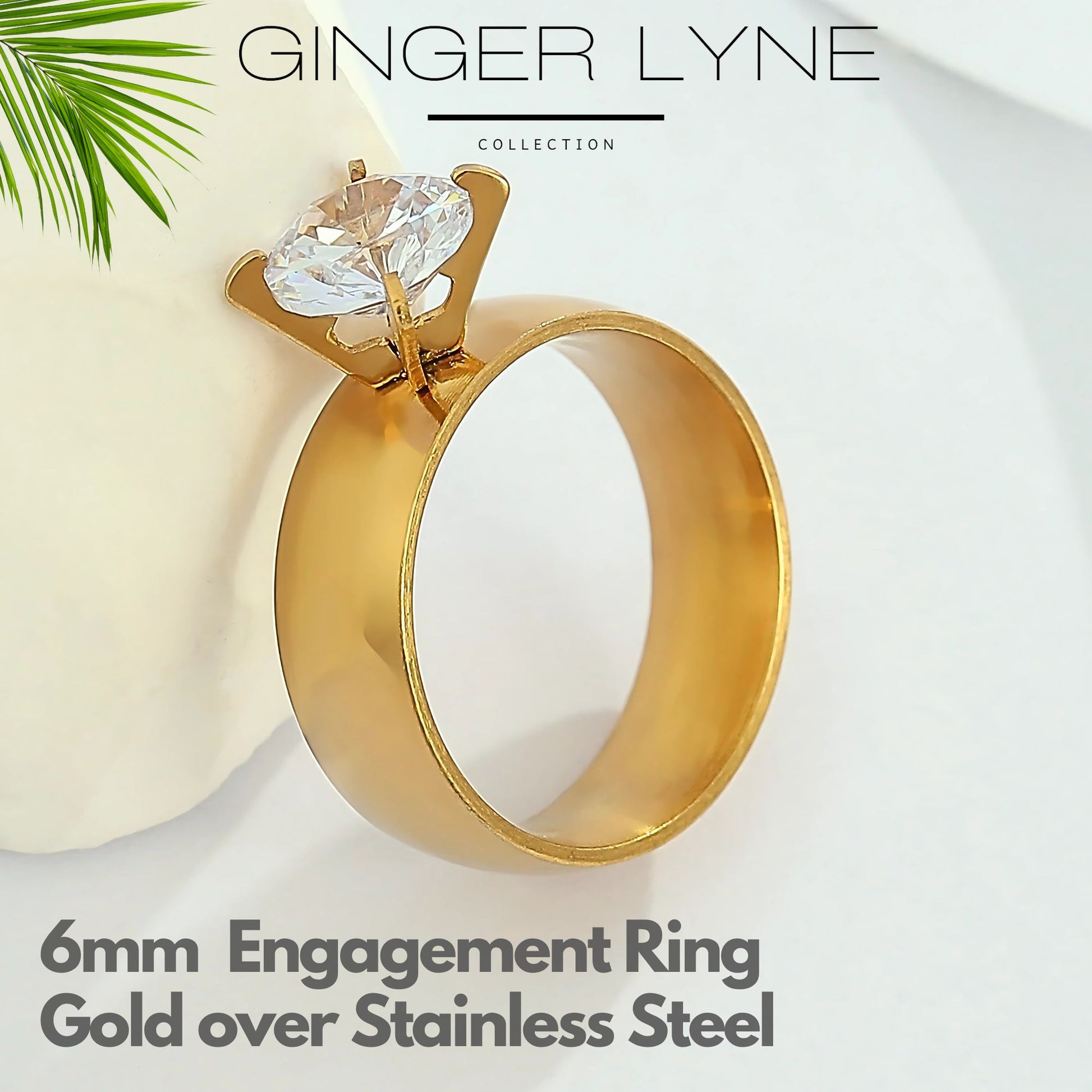 6mmGoldStainlessSteelWomenEngagementRingGingerLyneCollection_Black-5