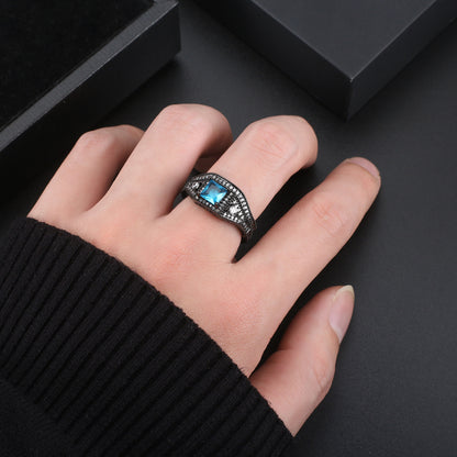 Danielle Wedding Ring Set for Women CZ Black Engagement Ginger Lyne Collection