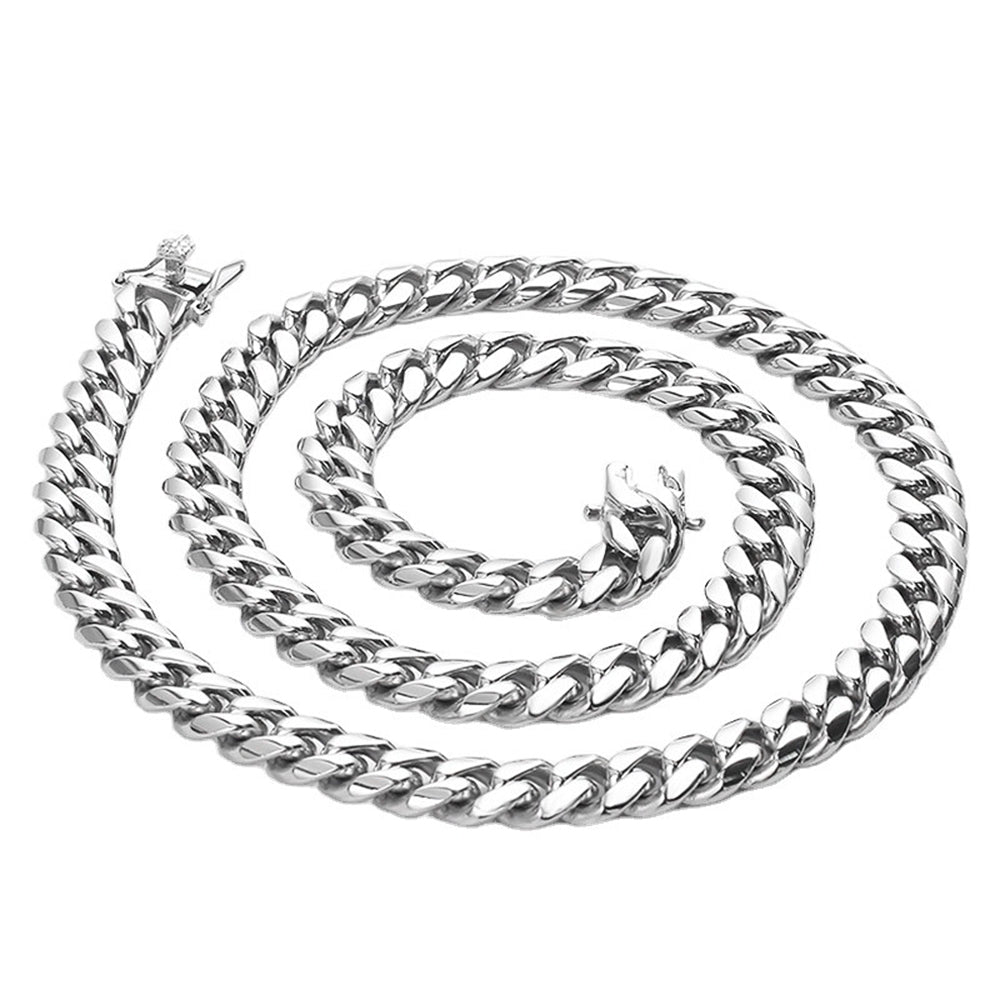 Cuban Link Chain Necklace Gold Stainless Steel Hip Hop Men Women Ginger Lyne Collection